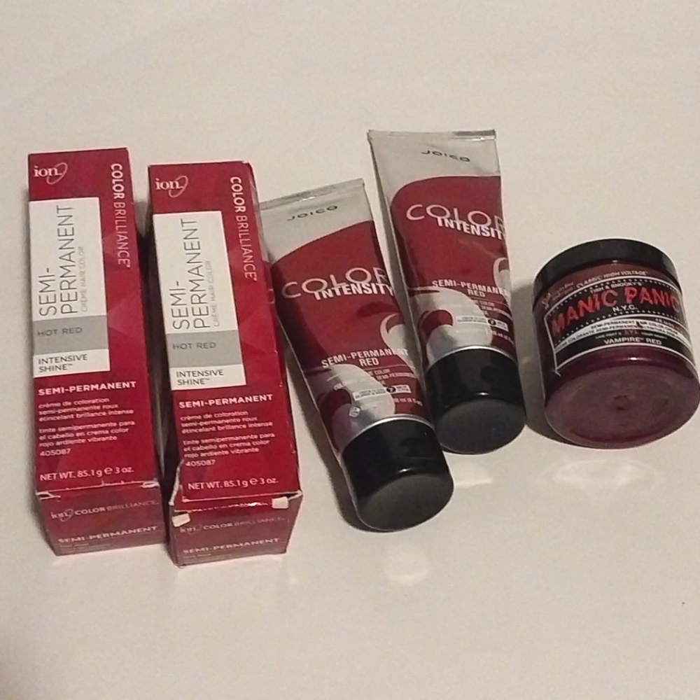 Semi Permanent Red Hair Dye Hairdye Lot Bundle Manic Panic Ion